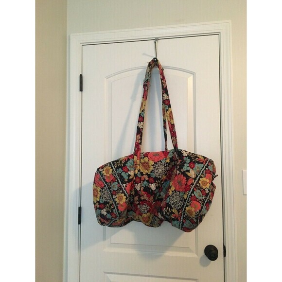 Vera Bradley Floral Print Large Duffle Iconic Bag Multi-Color - Picture 1 of 11